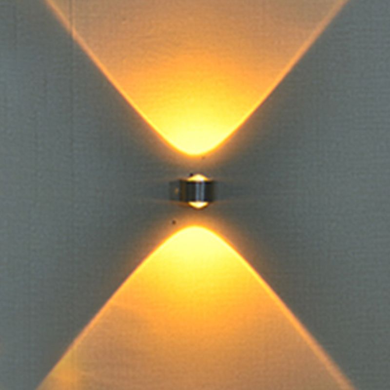 Metall Geometrische Wandleuchten Moderne Stil 2 Leuchten Wandmontierte Lampen in Silber