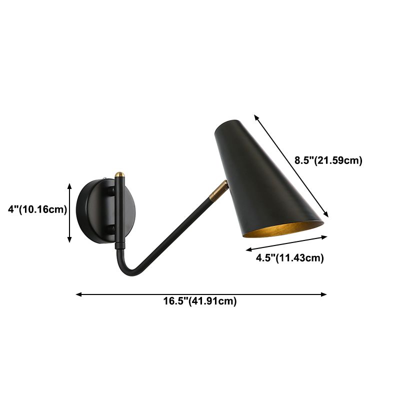Metal Cup Wall Mounted Lamps Modern Style 1 Light Wall Lighting Fixtures