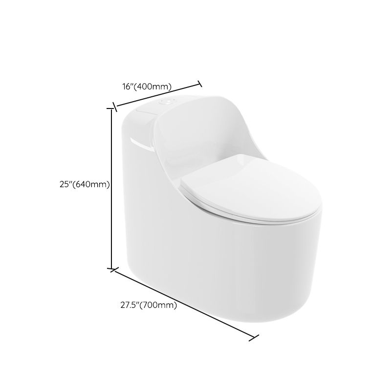 Modern Ceramic Flush Toilet Floor Mounted Urine Toilet with Slow Close Seat for Washroom