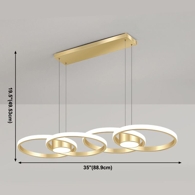 Minimalismo contemporaneo Caratteristico Stile nordico LED Isola sospesa Luce a ciondolo per sala da pranzo