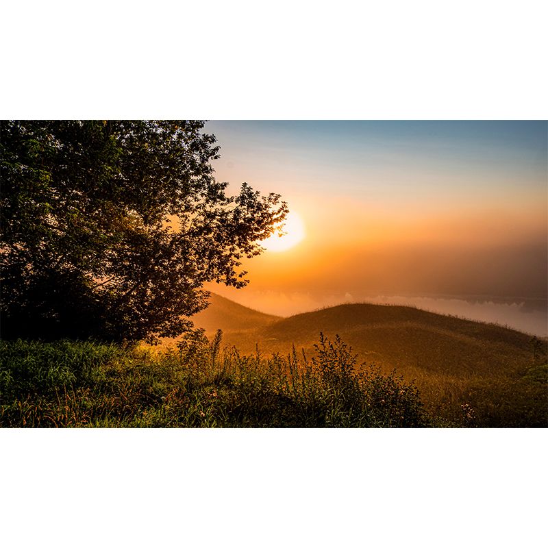 Mountain Mural Horizontal Photography Environment Friendly Wallpaper for Bedroom