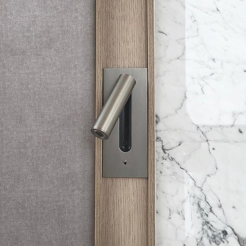 Modern Style Rectangle Shape Wall Lamp Metal 1 Light Sconces for Bedroom