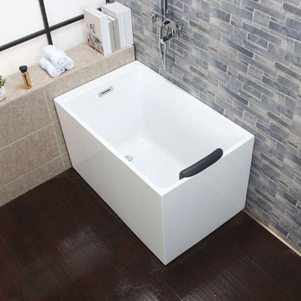 Back to Wall Bath Rectangular Antique Finish Soaking Modern Tub
