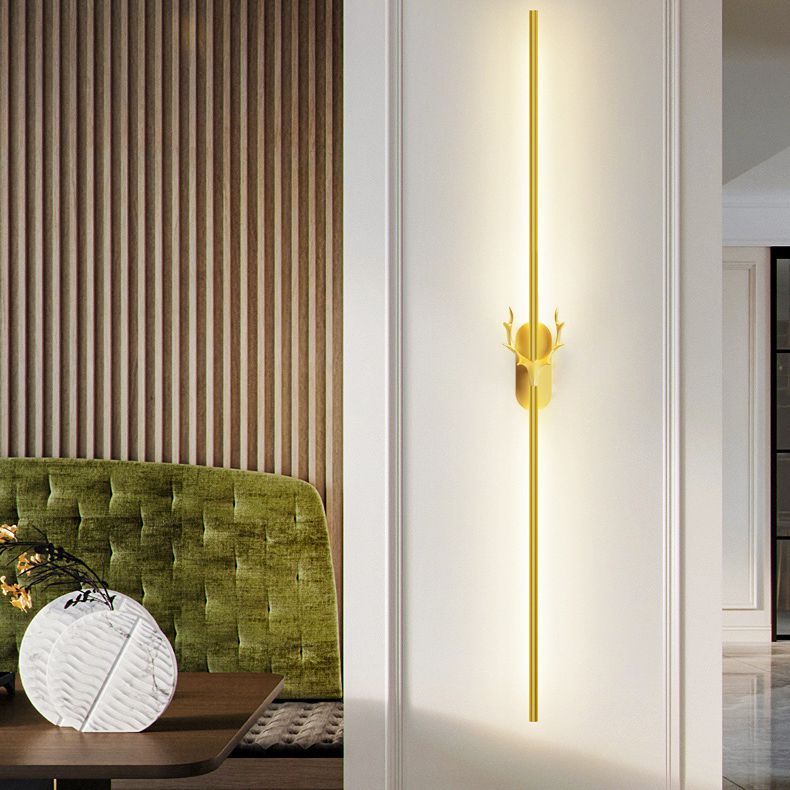 Disparo de pared en forma de línea LED con metal asquera simple moderno de montaje en la pared interior de la pared lámpara