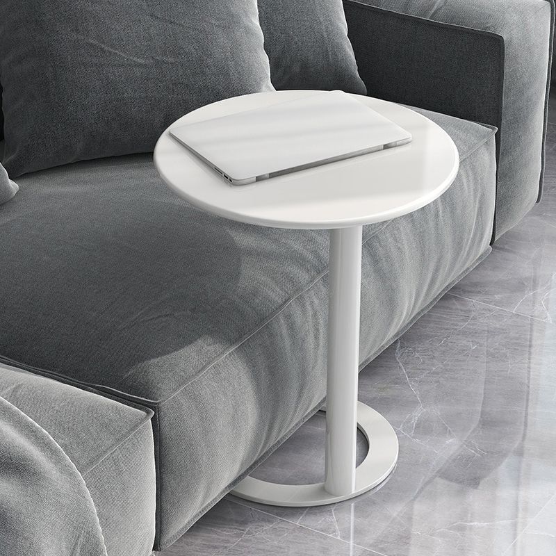 Round C-shape Side Table Modern Metal Sofa Side Accent Table
