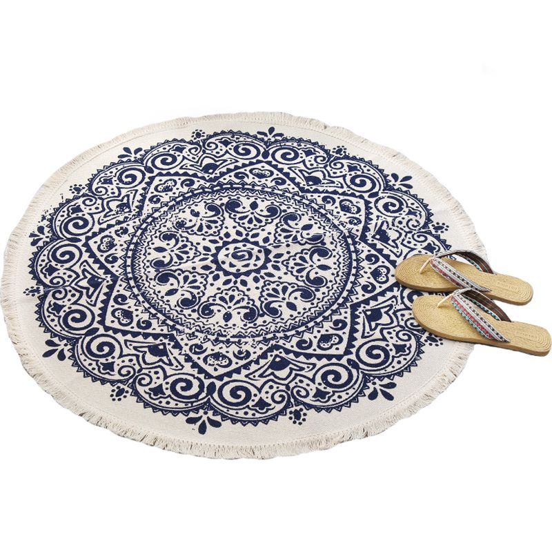 Tappeto marocchino stampato tribale mutli tappeto di cotone interno per animali domestici area resistente alle macchie per la decorazione