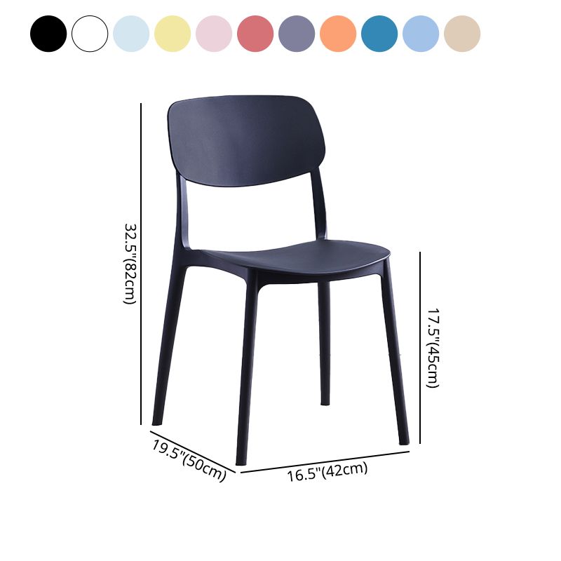 Chaise de salle à manger de Style nordique, chaises latérales en plastique sans accoudoirs pour la cuisine
