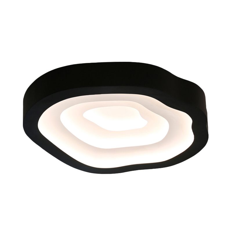 Cloud Acrylic Flushmount Contemporary LED Black/Yellow/Blue Ceiling Light Fixture in Warm/White Light/Third Gear