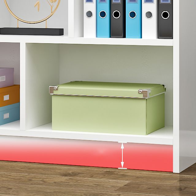 71" H X 9.5" W Modern Bookshelf Wooden Closed Back Bookcase with Rectangular Shelves