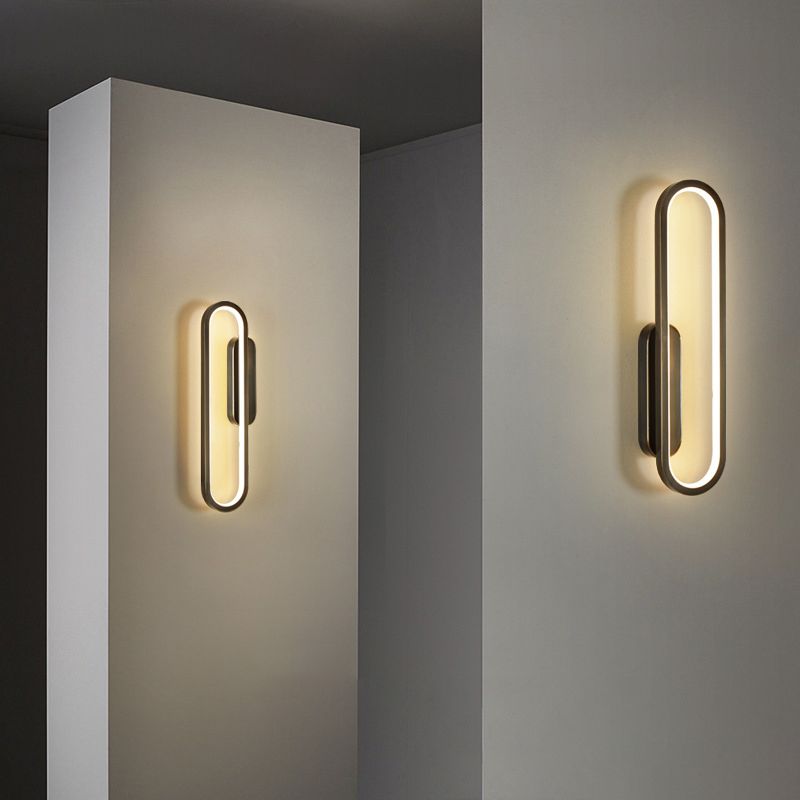 Contemporary Linear Wall Mount Lighting Fixture Minimalist LED Wall Sconce