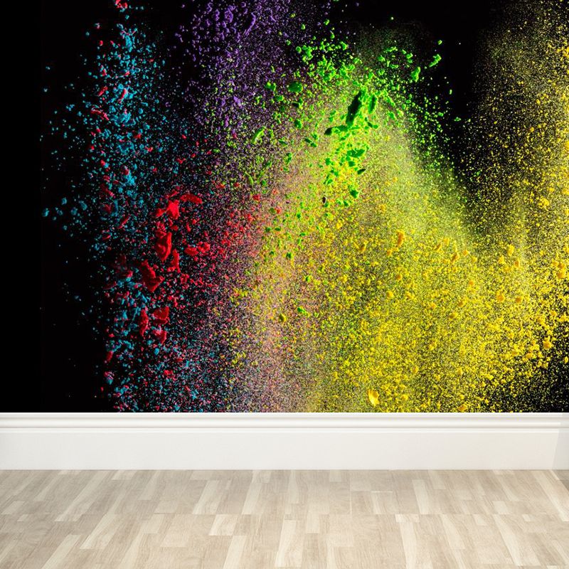 Photo Powder Burst Scene Mural for House Interior, Dark Color, Custom Size Available