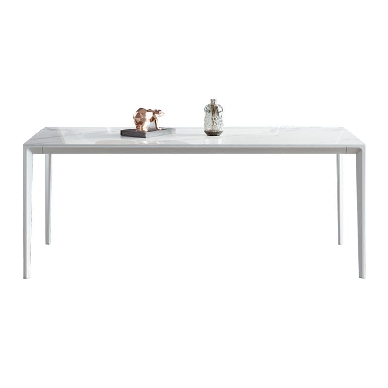 Modern Rectangle Dinette Set 1/4/5/7 Pieces Stone Top Dining Table Set