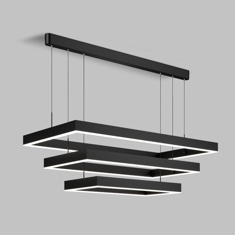 Multiple Squares Chandelier Lights Modern Black Chandelier Metal Orb Chandelier