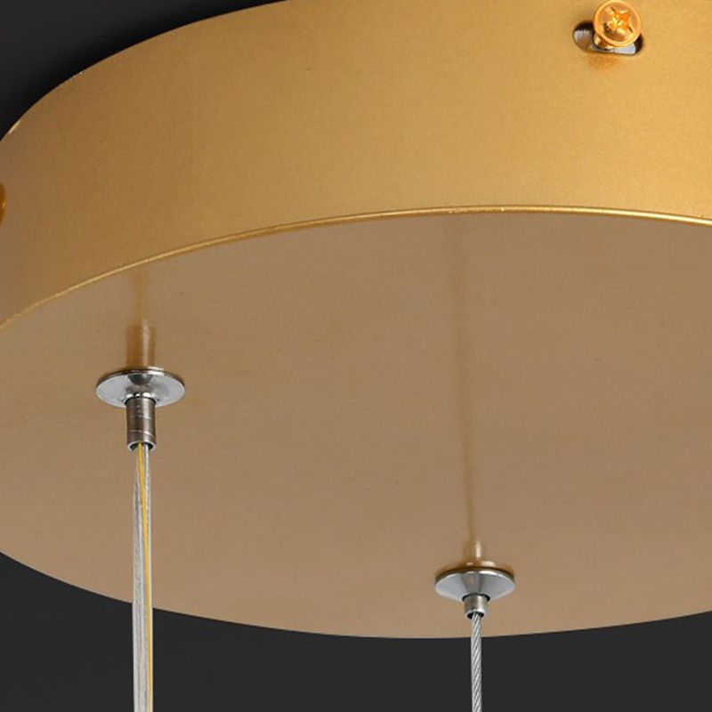 Butterfly Shape Metal Hanging Light Modern Style Multi Lights Cluster Pendant in Gold