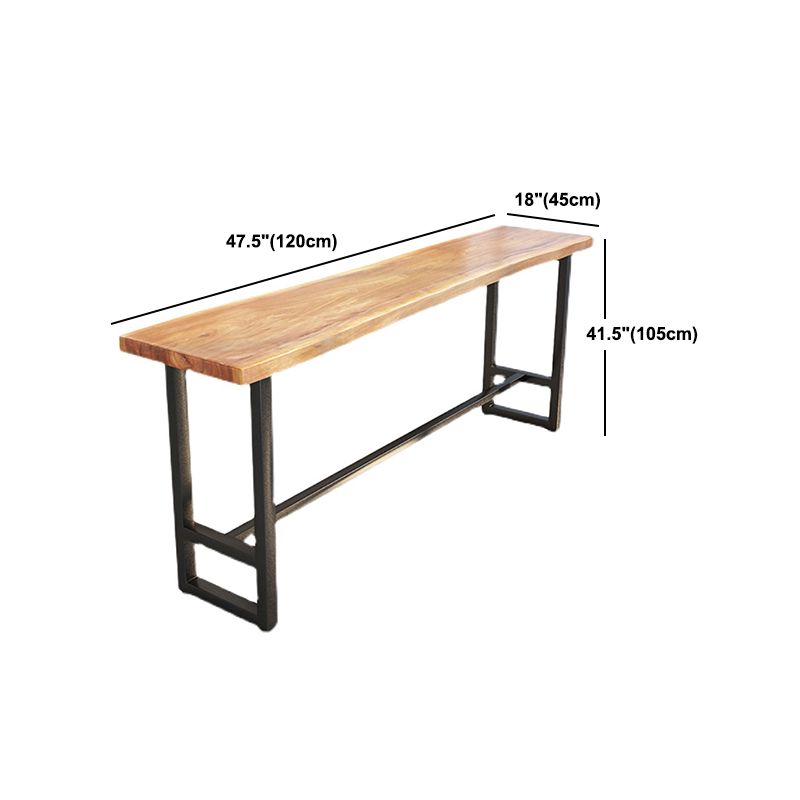 Modern 1/4/9 Pieces Bar Table Set Rectangle Pine Wood Counter Table with Backless Stools