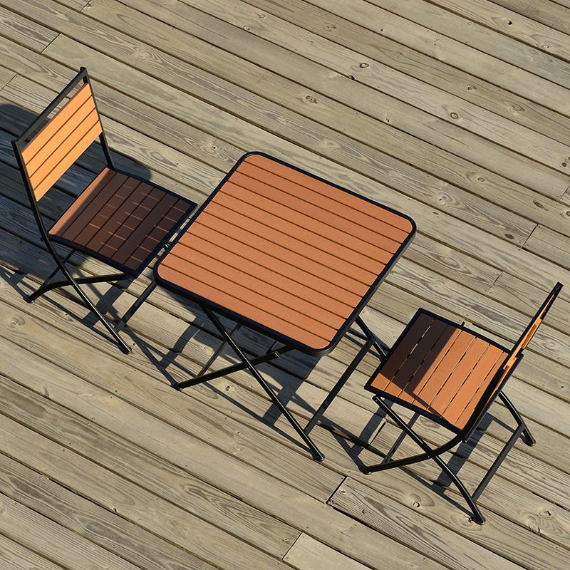 Modern 1/3 Pieces Metal Dining Set Reclaimed Wood Dining Table Set