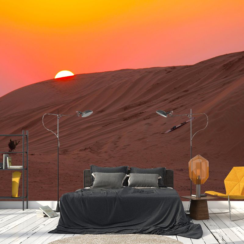 Customized Big Desert Mural Decorative Mildew Resistant for Dining Room