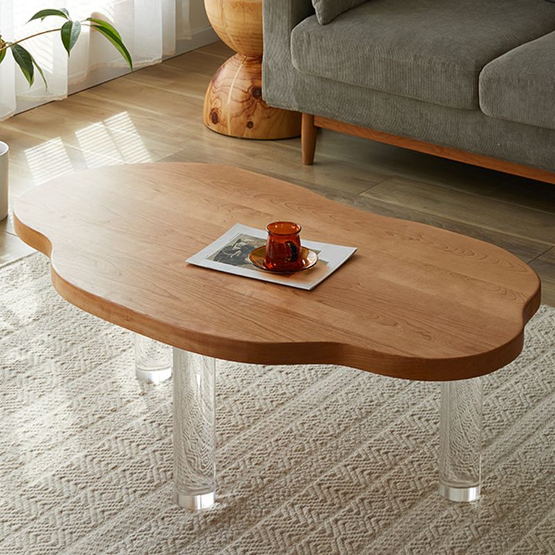 Nordic Style Cocktail Table Pine Material Wood ColorFree Shape Coffee Table