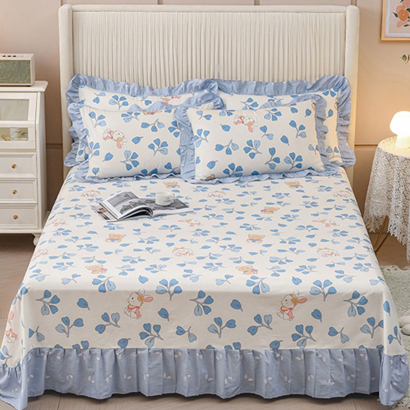 Sheet Set Cotton Floral Printed Ultra Soft Wrinkle Resistant Breathable Bed Sheet Set