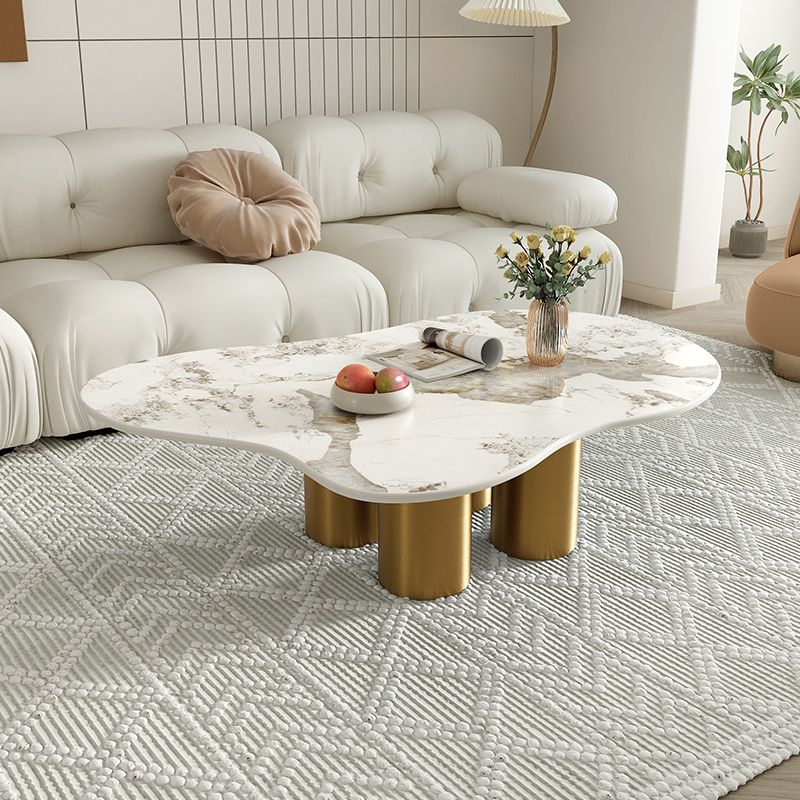 Abstract Coffee Table Contemporary Geometric Slate Coffee Cocktail Table