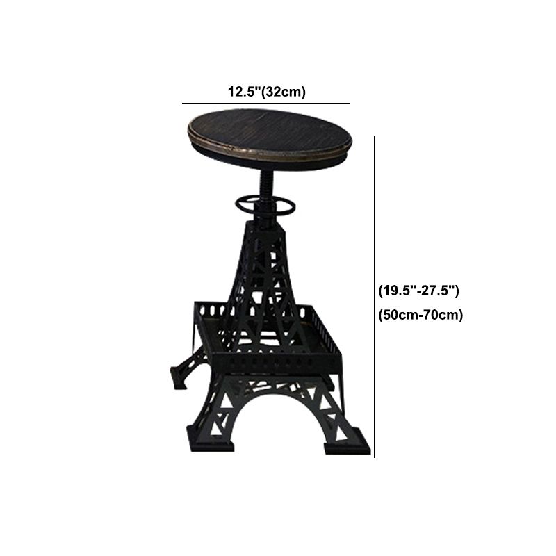 Industrial Wood Bar Table Set 1/2/3 Pieces Metal Counter Set for Home Use