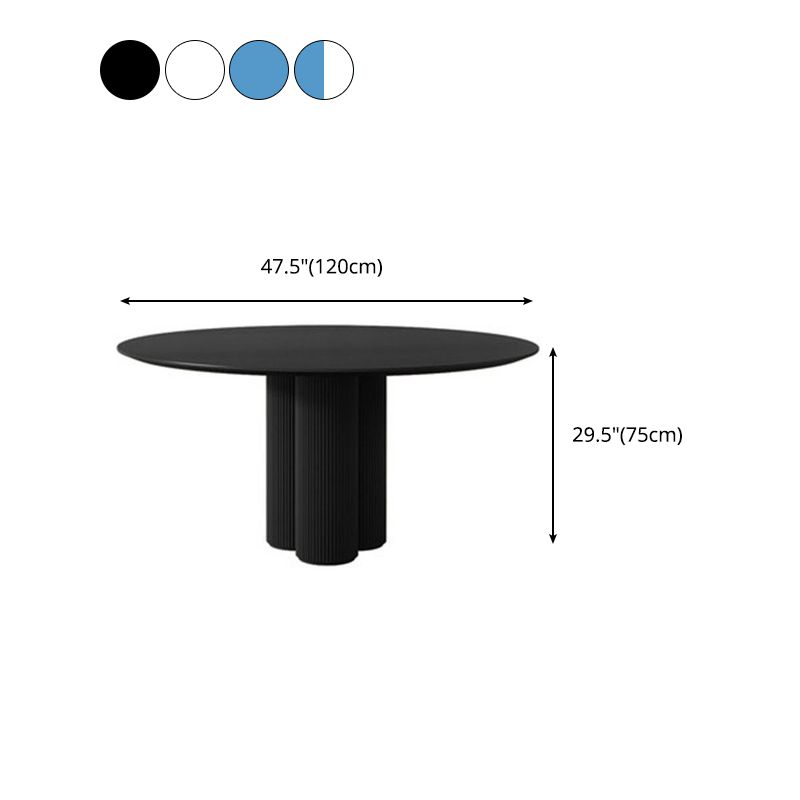 Modern Round Top Dinette Table Solid Wood Base Dining Table for Restaurant