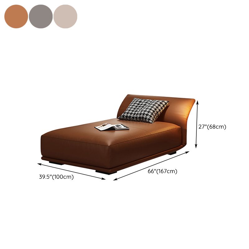 Contemporary Upholstered Chaise Lounge Armless Arms Lounge Chair
