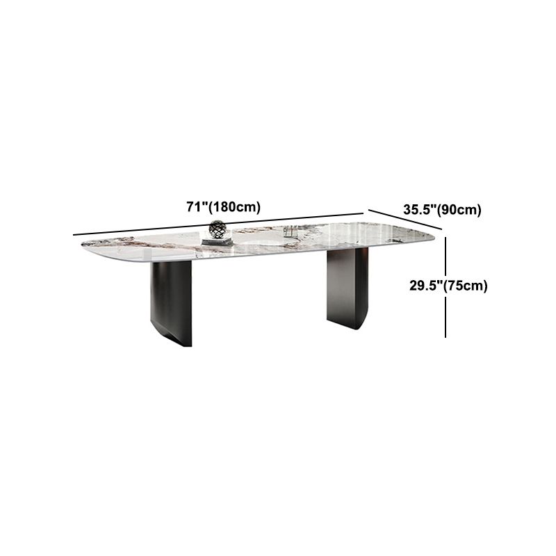 Modern Sintered Stone Dining Set Rectangle 1/2/5 Pieces Dining Set for Dining Areas