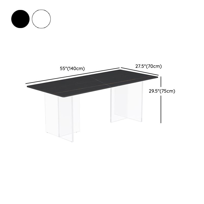 Modern Stone Top Dining Table Set 1/2/5 Pieces Dinette Set for Kitchen