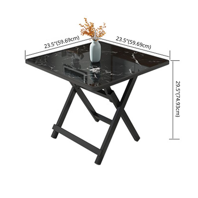 Set da pranzo in legno in stile moderno con dinette a forma quadrata con doppio tavolo a piedistallo