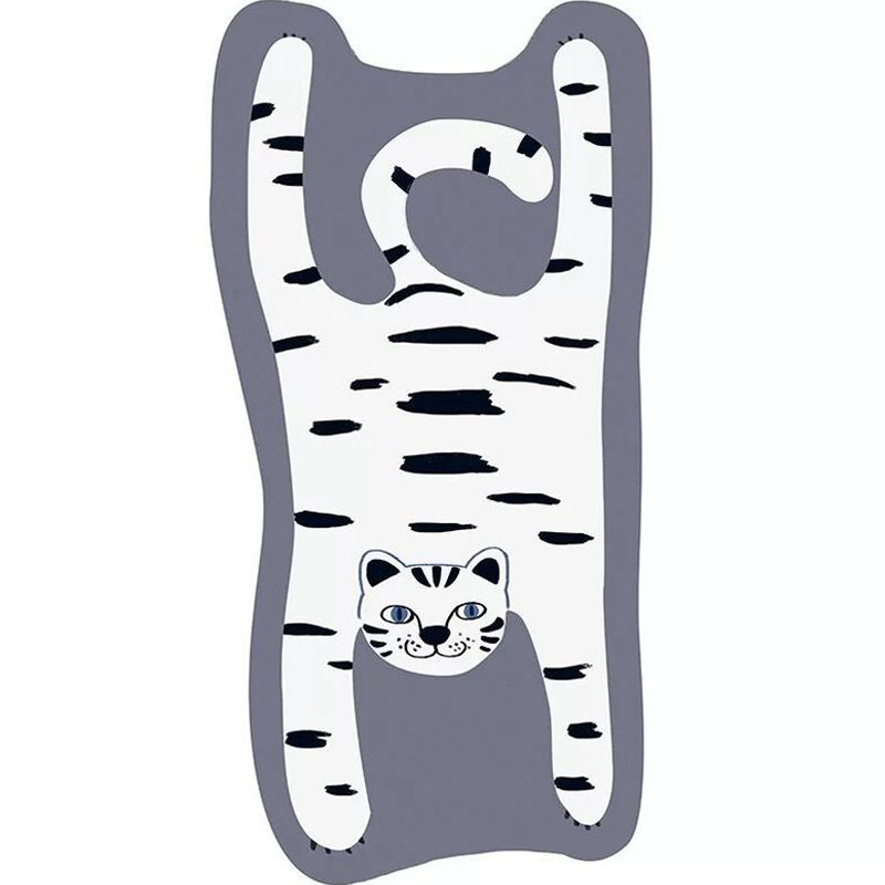 Pink Casual Rug Polyester Leopard Rug Non-Slip Backing Rug for Living Room