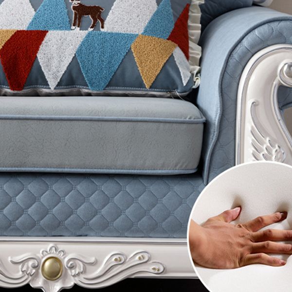 72" Wide French Country Sectional Sofa Leather Sleeper Sectional