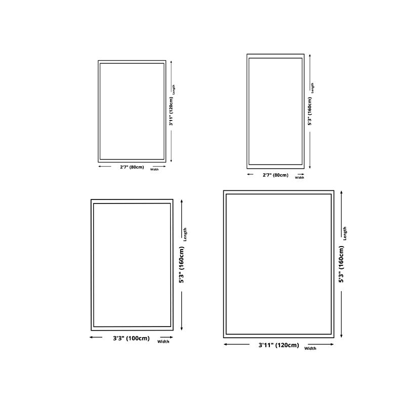 Modern Black and White Rug Geometry Area Carpet Stain-Resistant Non-Slip Backing Rug