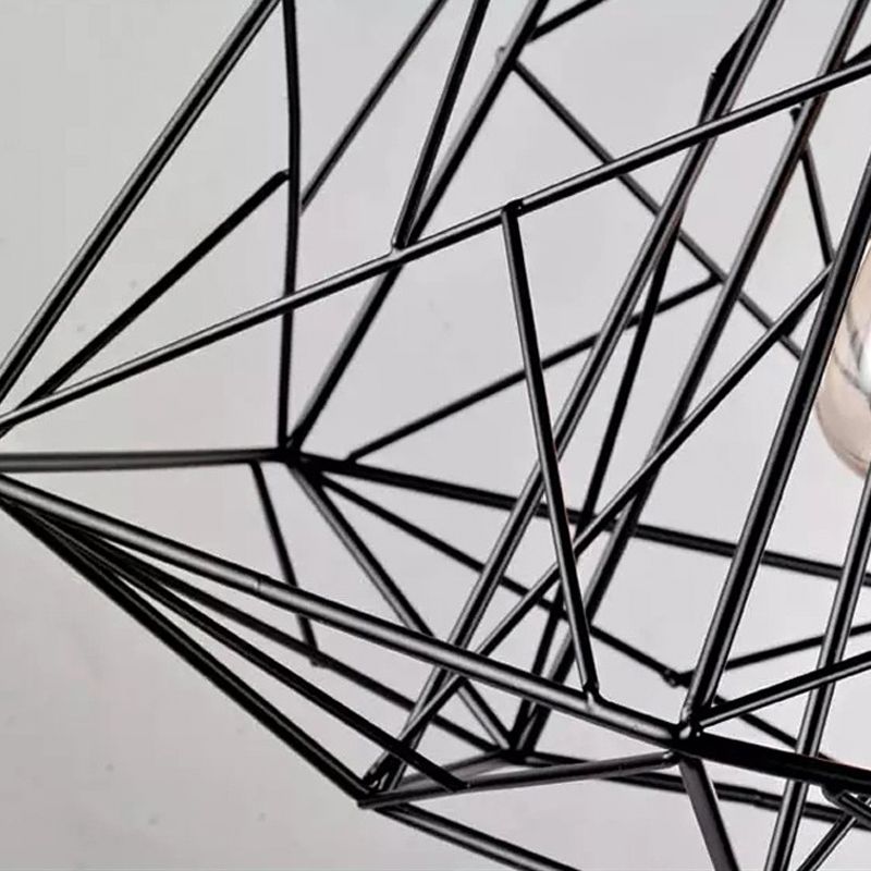 LOFT WIRE CAGE HANGENDE VERLICHTING 1 kop metalen plafond suspensielamp in het zwart voor restaurant