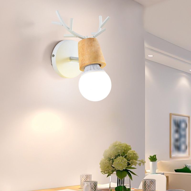 MODERNA MACHAROON ANDLED SHADE SCONTI SCONCE METALE 1 PONCES LIGHT per camera da letto