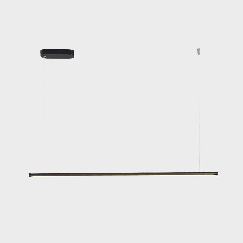 Style moderne en forme linéaire îlot clair métal monomoteur d'éclairage léger de l'île