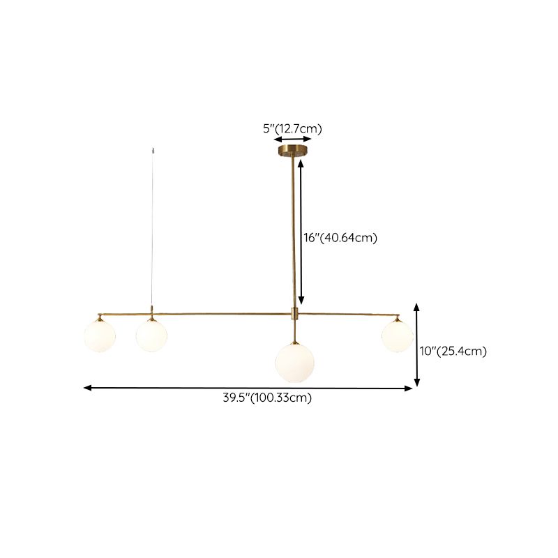 Simplicity Linear Hanging Lamps Glass Ceiling Pendant Light for Dining Room