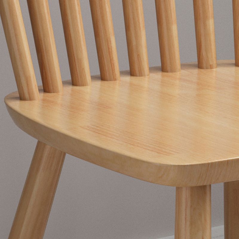 Wood Side Dining Chairs 18.5" Wide Wishbone Armless Chair Set