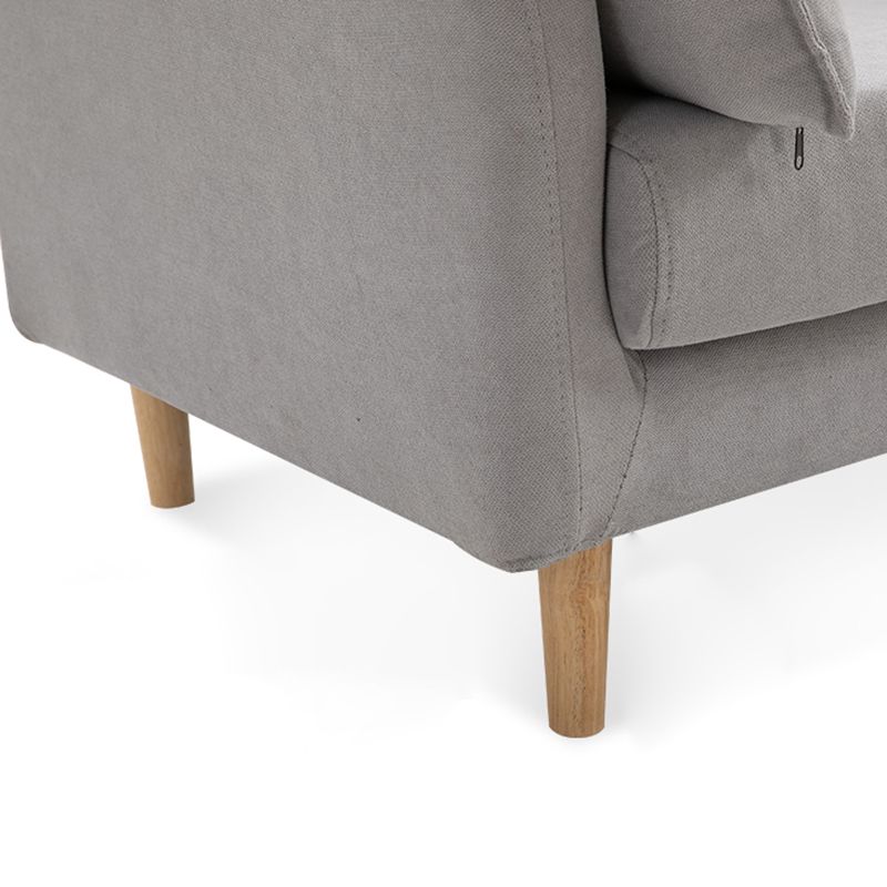 Scandinavian Loose Back Sofa 27.17" H Square Arm Slipcovered Loveseat