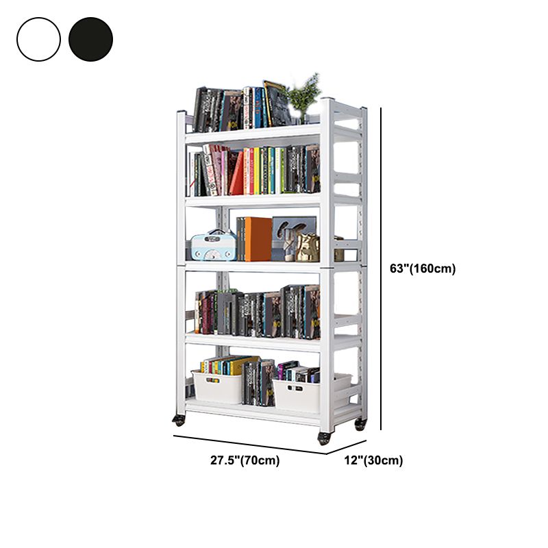 Open Standard Bookshelf Modern Minimalist Metal Rectangular Bookcase
