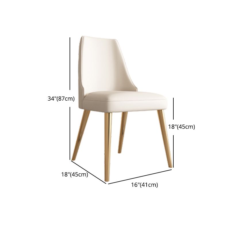 Noordse 1/4/5/7 stukken Dinerset rechthoekige stenen tafel en witte stoelen eetgelegenheden set