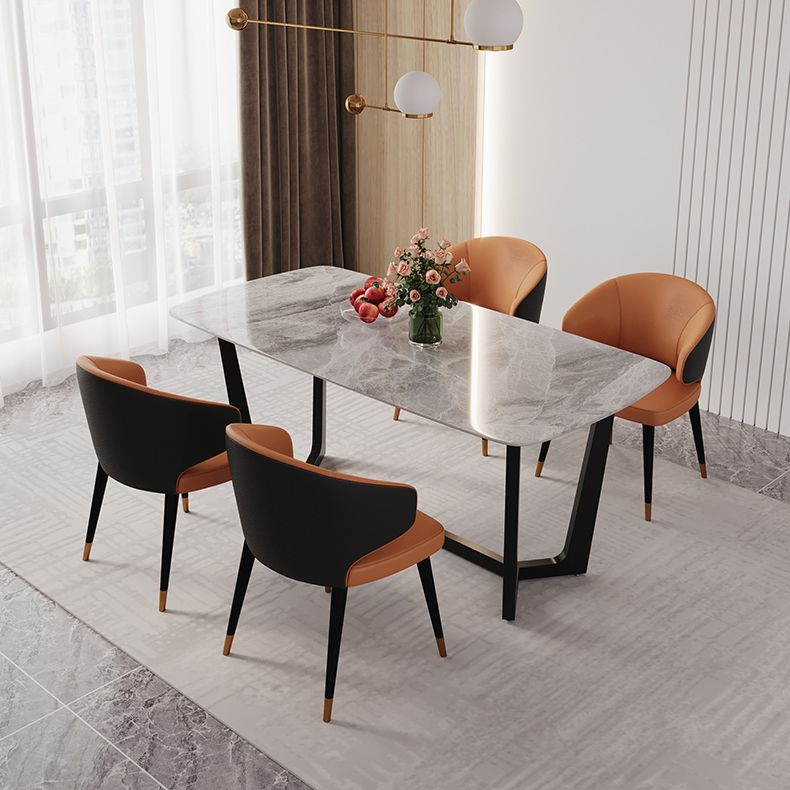 Modern 1/5/6/7 Pieces Dining Set Rectangle Stone Dining Table for Dining Room Cafe