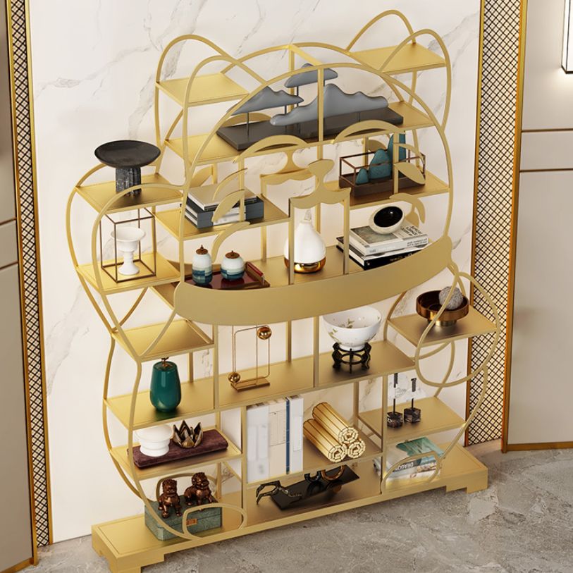 Glam Shelves Included Bookcase Standard Open Back Metal Bookshelf