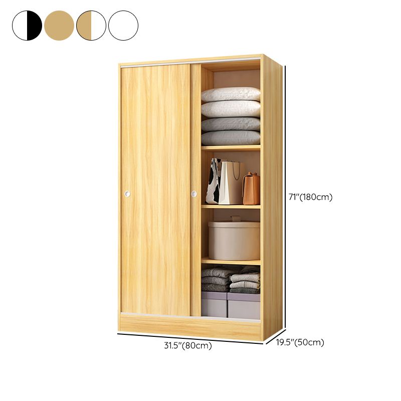Modern Wardrobe Cabinet With Shelves Engineered Wood Wardrobe Closet