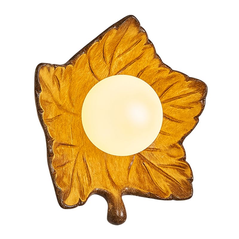 Modern Metal Wall Sconce Ball Shape Wall Light with Plastic Shade for Living Room