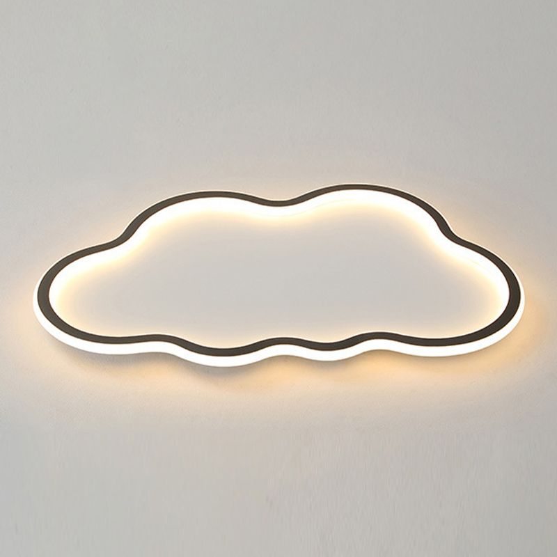 Cloud Shape Flush Mount Ceiling Light Metal LED Close to Ceiling Lamp for Bedroom