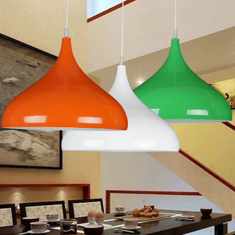 Macaroon metaalhangend licht, Noordse traan 1-licht hangerverlichting voor binnen