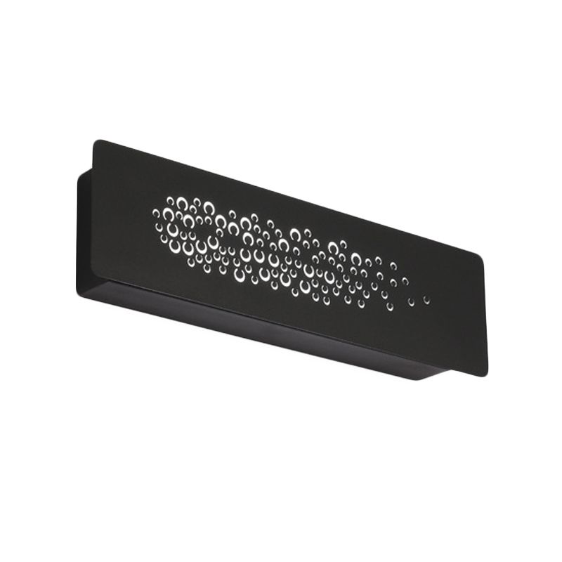 Application murale LED linéaire minimaliste de 12 "de large de large ombrage de haut en bas de la lampe murale en noir / blanc