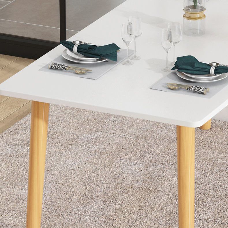 Industrial Wood Rectangle Dining Table Kitchen Standard Dining Table with 4 Legs