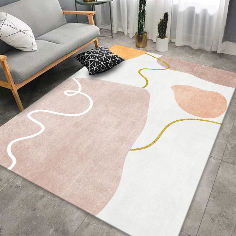 Alfombra nórdica nórdica poliéster block alfombra alfombra resistente a manchas para decoración del hogar